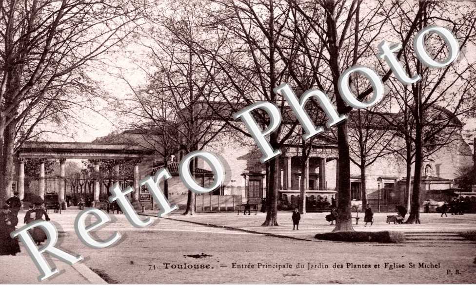 Entree du Jardin des Plantes et Eglise St Michel