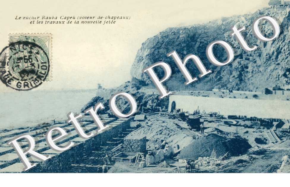 le Rocher Rauba Capeu (voleur de chapeaux) et les travaux de la nouvelle jetee