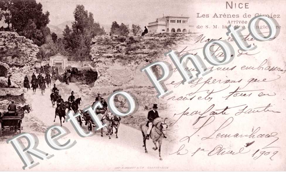 Les Arenes de Cimiez, Arrivee de Sa Majeste la Reine d&#039;Angleterre