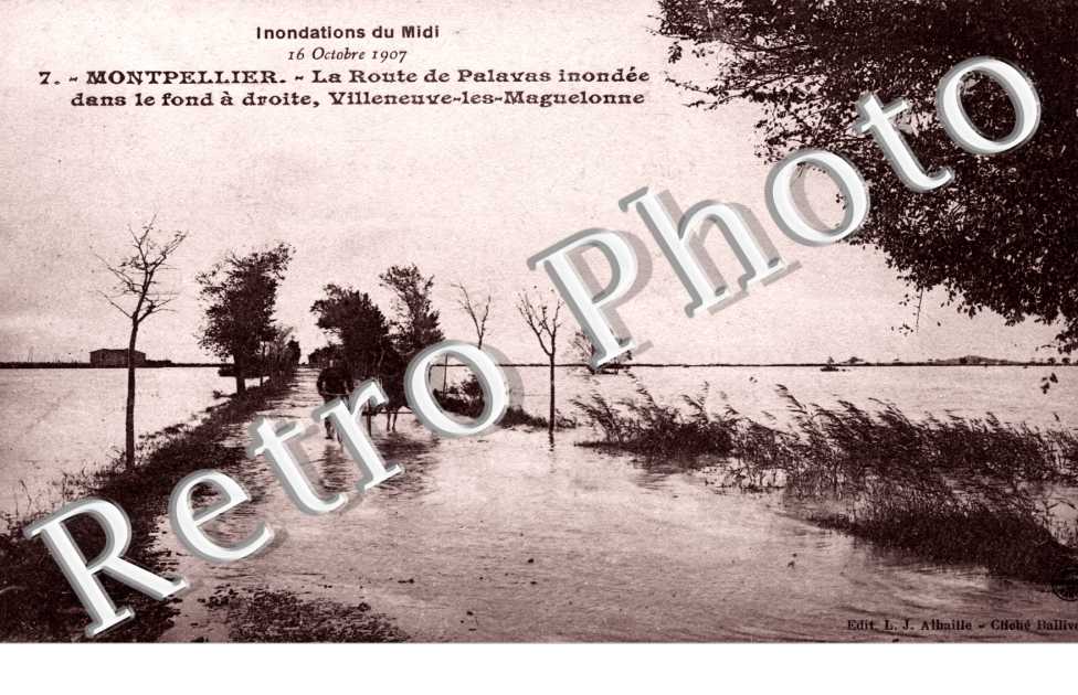 la route de Palavas inondee