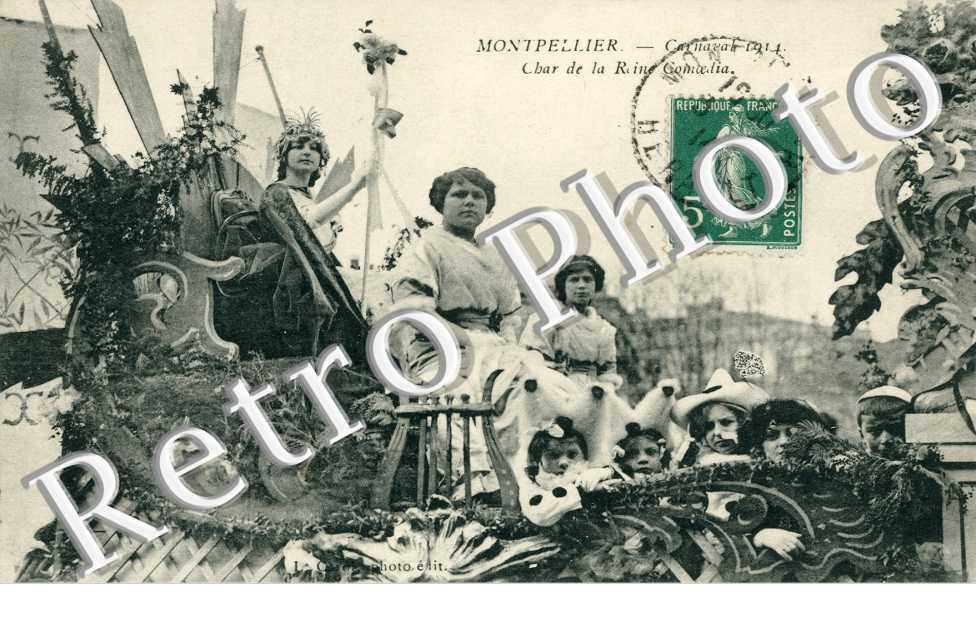 Char de la reine Comoedia  Carnaval 1914