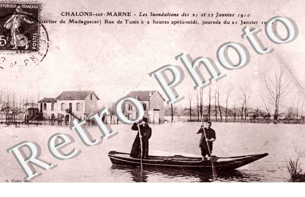 les Inondations des 21, 22 janvier 1910, Quartier de Madagascar, Rue de Tunis