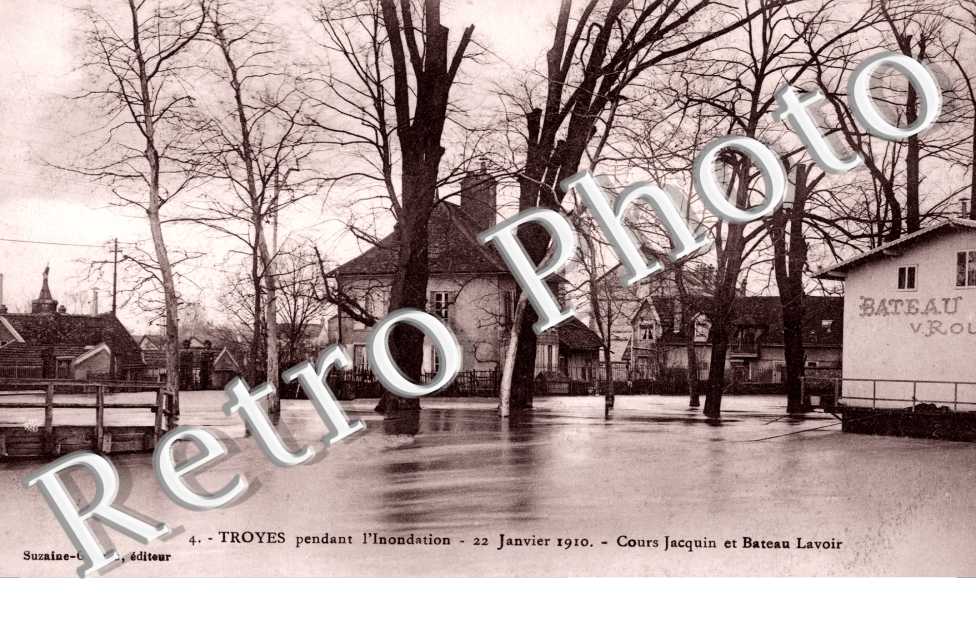 Les Inondations janvier 1910, Cours Jacquin et Bateau Lavoir