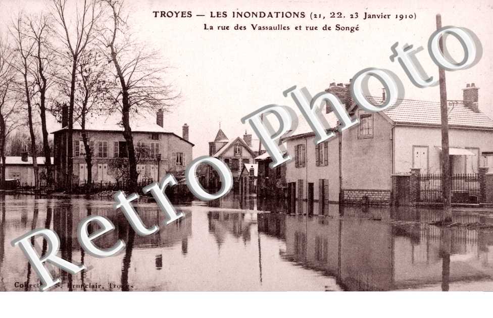 Rue des Vassaulles et Rue de Songe Les Inondations 23 janvier 1910