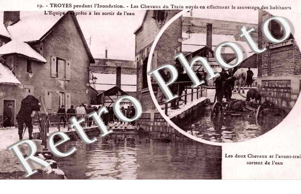 Inondations, Chevaux du train noyes