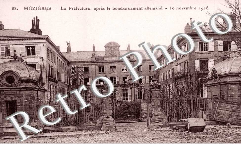 La Prefecture apres le bombardement 10 nov 1918