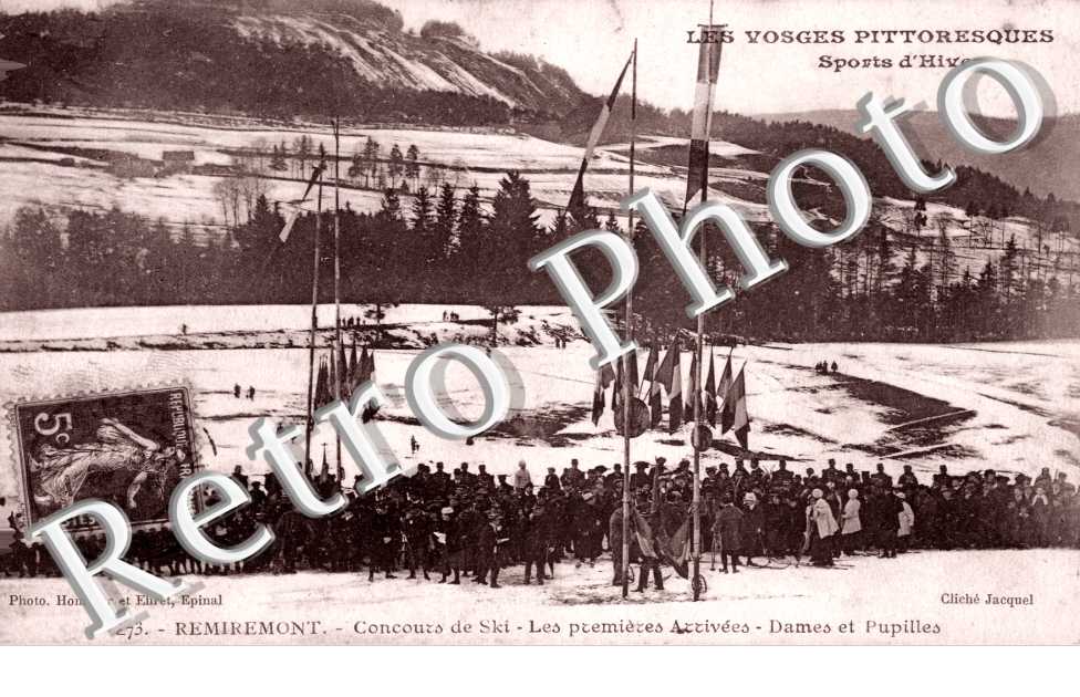 Sports d&#039;Hiver, Concours de Ski, Les Premieres arrivees, Dames et Pupilles