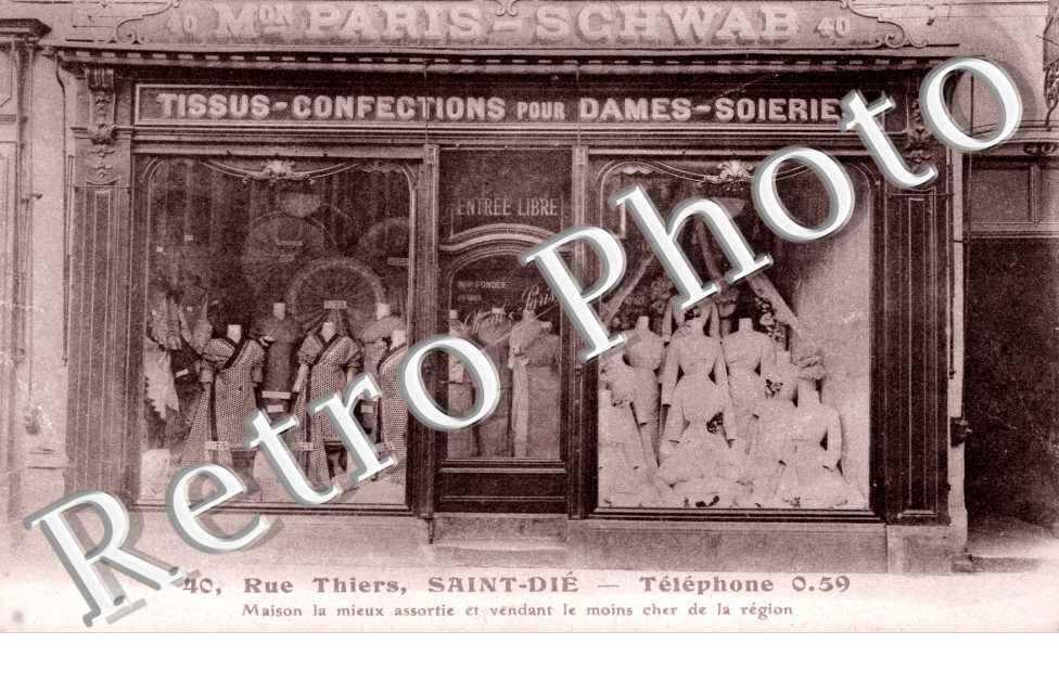 Rue Thiers, "Tissus-Confections pour Dames-Soieries"