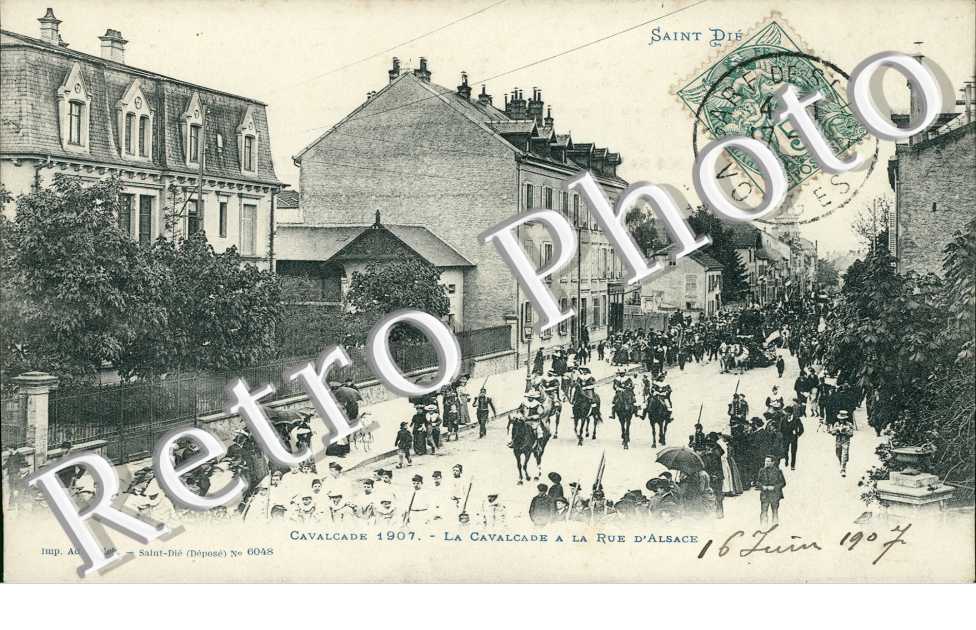 Cavalcade 1907. La cavalcade à la rue d'Alsace