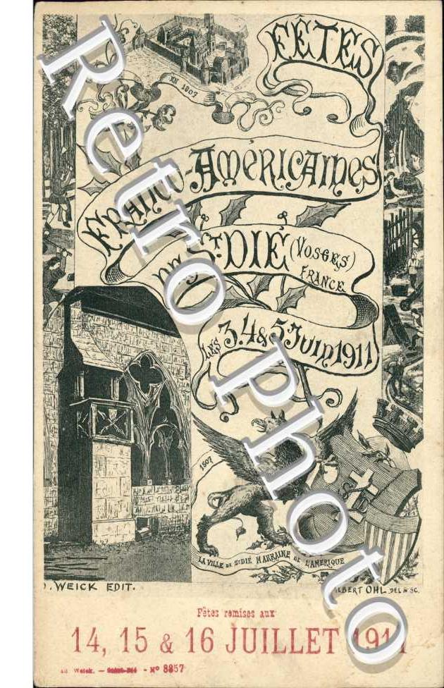 "Fetes Franco-Americaines de Saint-Die, les 3, 4 et 5 juin 1911"