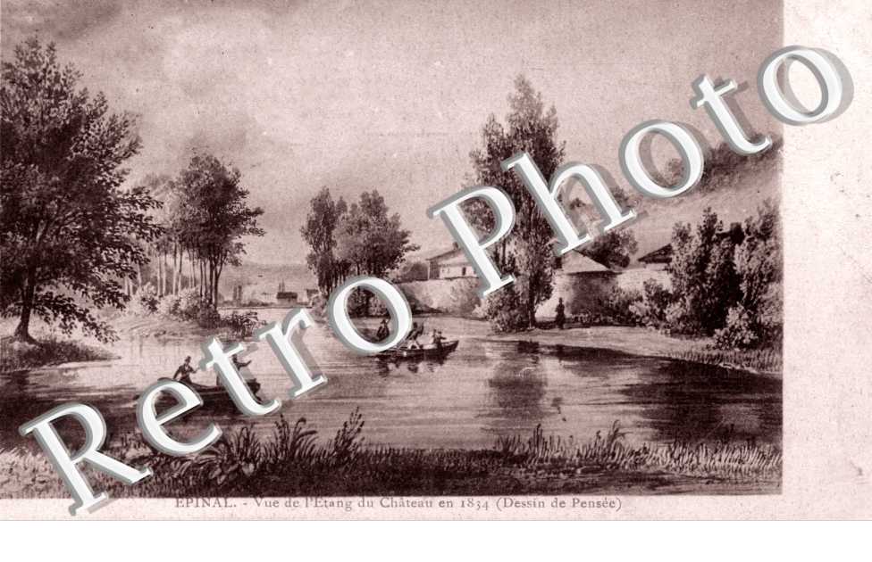 Vue de l'etang du Chateau  (Dessin de Pensee)