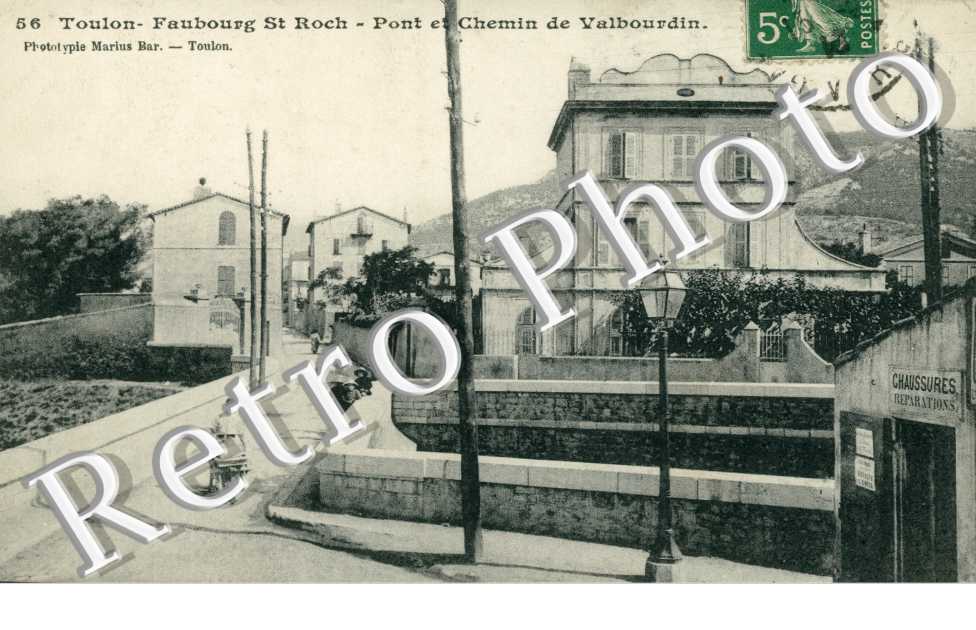 Faubourg Saint Roch  Pont et chemin de Valbourdin