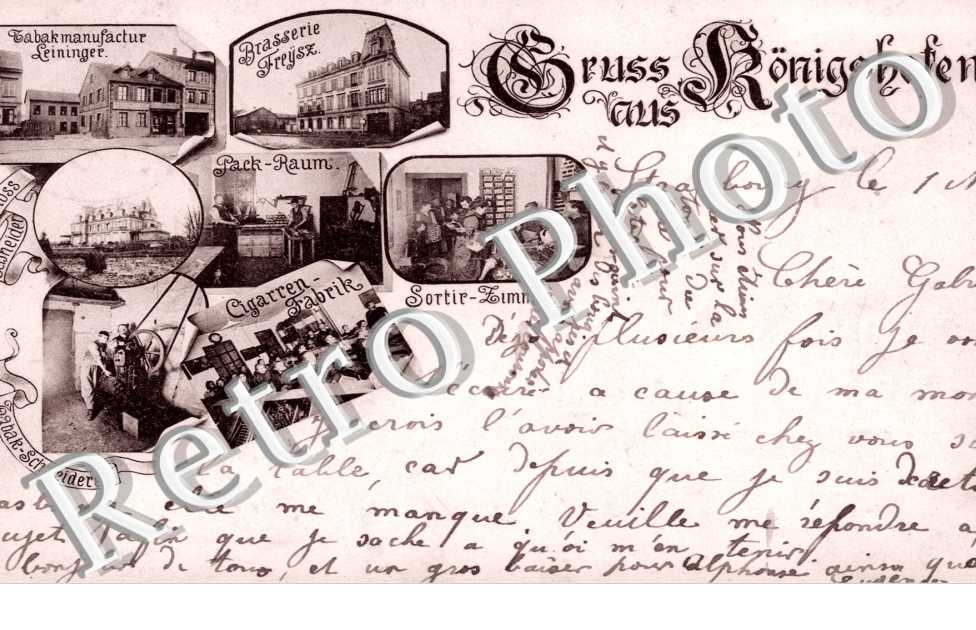 Cigarren-Fabrik, Sortir-Zimmer, Pack-Raum, Brasserie Freysz, Tabalmanufactur Leiniger