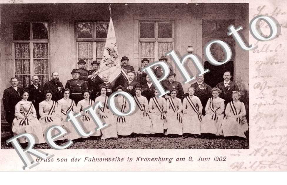 Gruss von der Fahnenweihe in Kronenburg am 8. Juni 1902