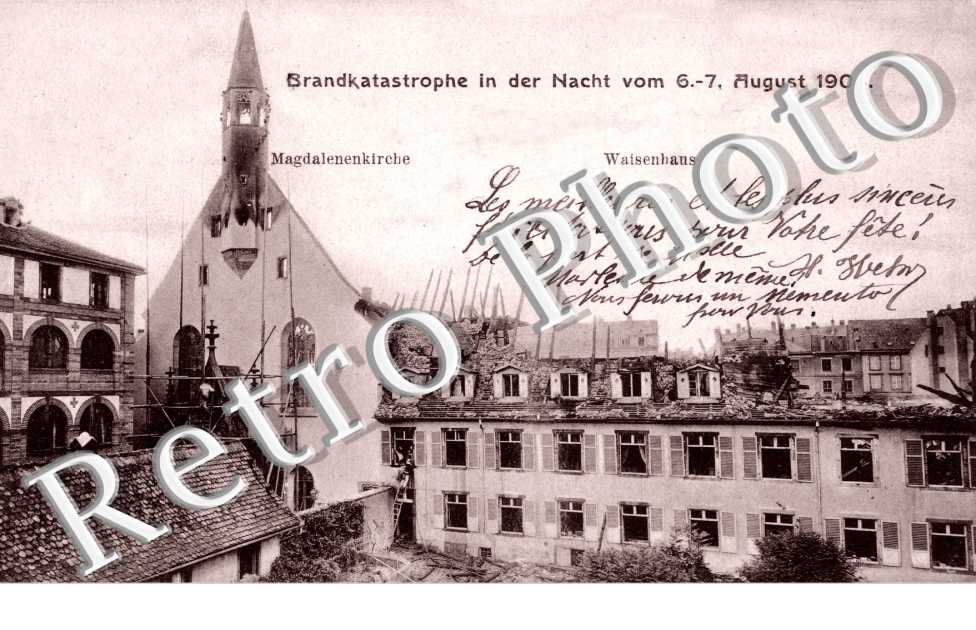 Brandkatastrophe in der Nacht vom 6-7. August 1904, Magdalenenkirche, Waisenhaus