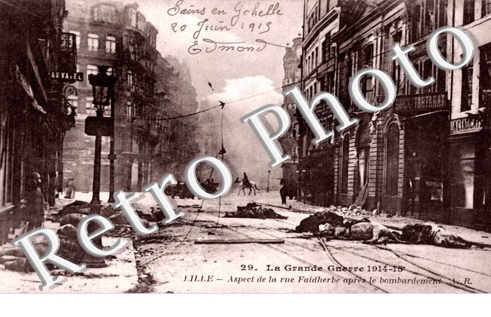 Rue Faidherbe apres le bombardement