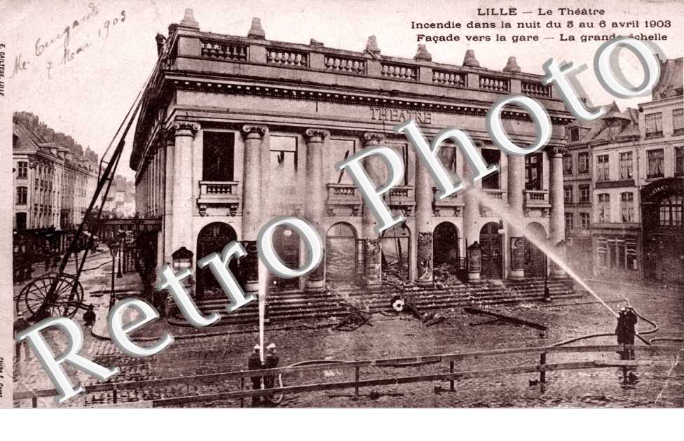 le theatre Incendie dans la nuit du 5 au 6 avril 1903 La grande echelle