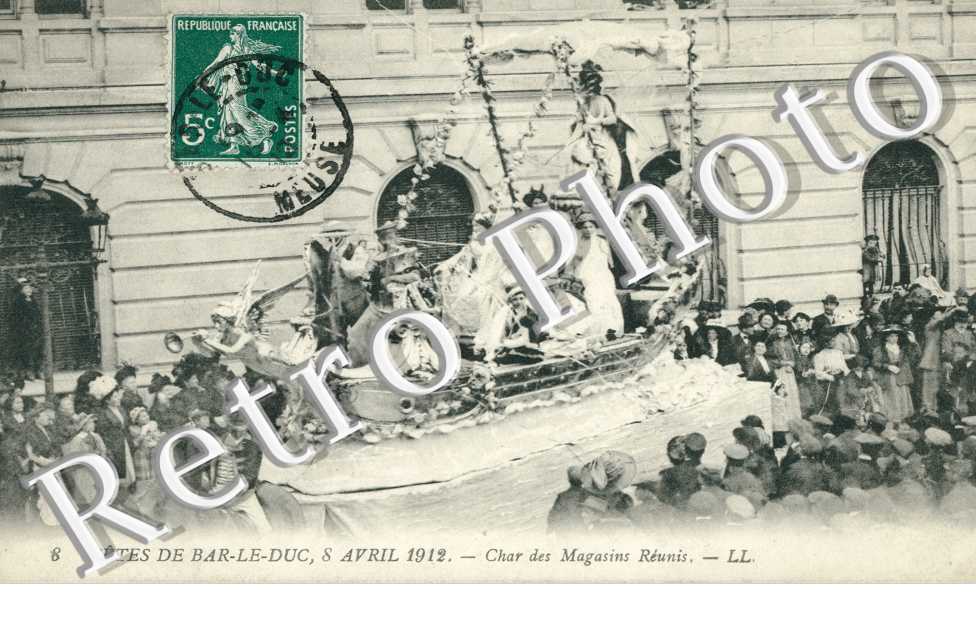 fetes du 8 avril 1912 Char des magains reunis
