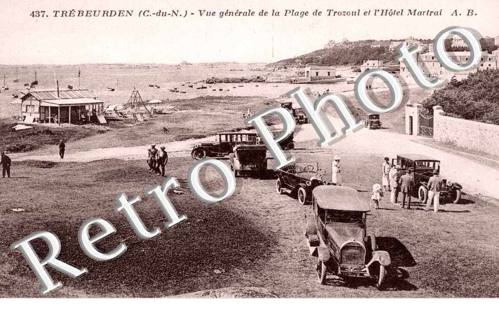 vue generale de la plage de Trozoul et l&#039;hotel Martrai