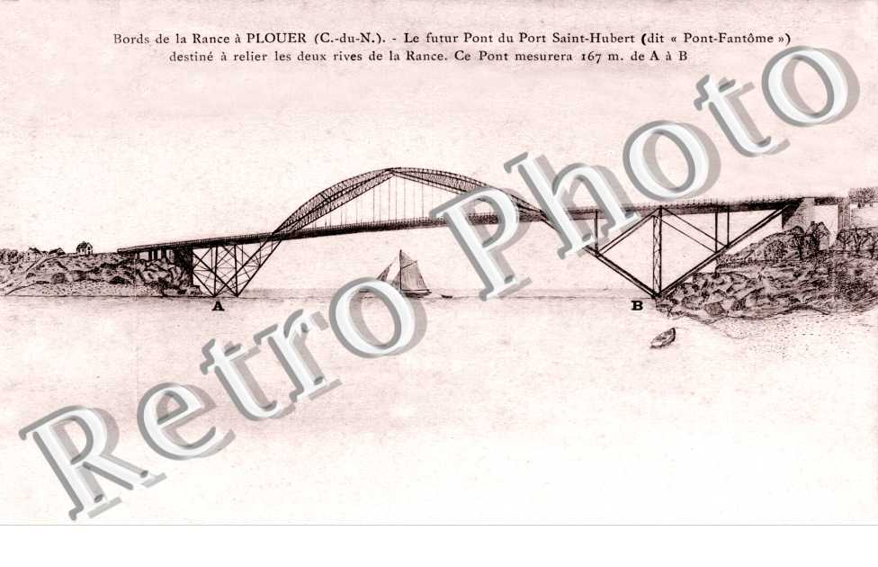 Bords de la Rance a Plouer Le futur pont du Port Saint-Hubert dit " Pont fantome "