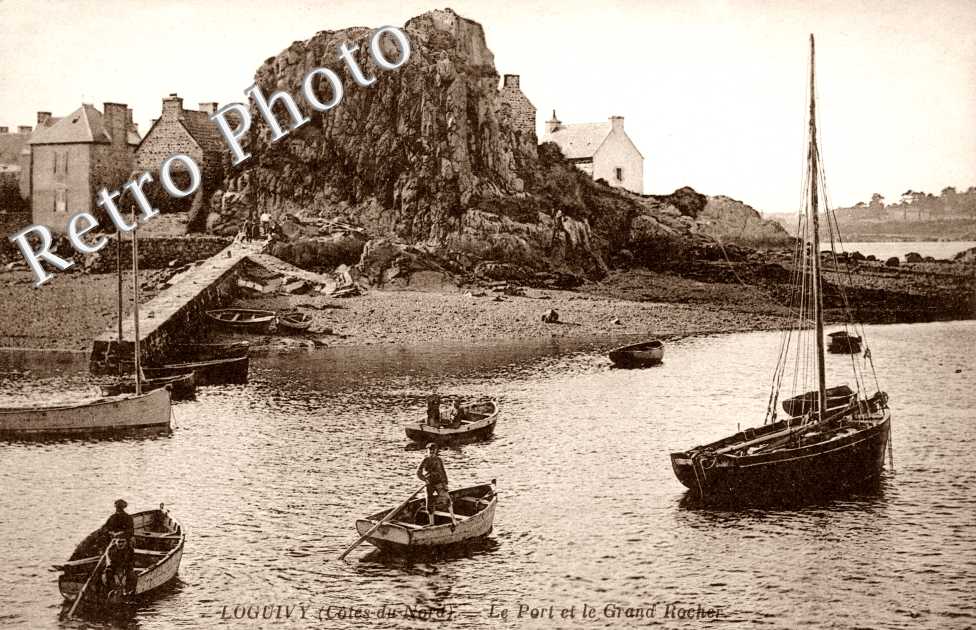 Loguivy. Le Port et le Grand Rocher