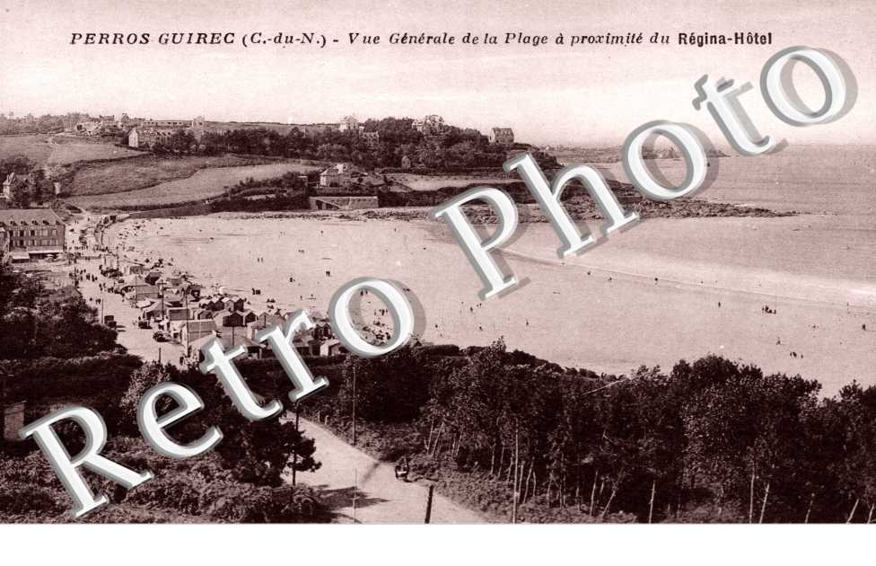 Vue generale de la Plage à proximité du Régina-Hôtel