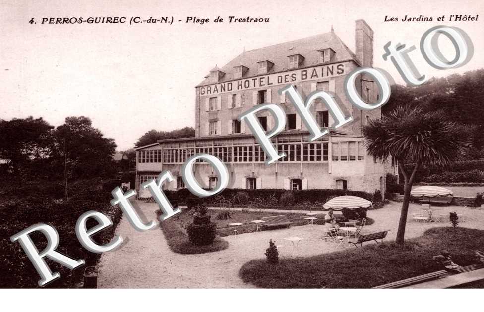 Plage de Trestraou, les Jardins et l'Hotel