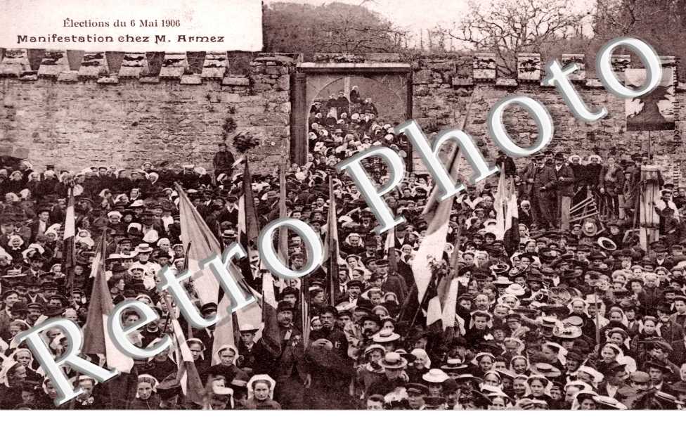Manifestation chez M. Armez Election du 6 mai 1906