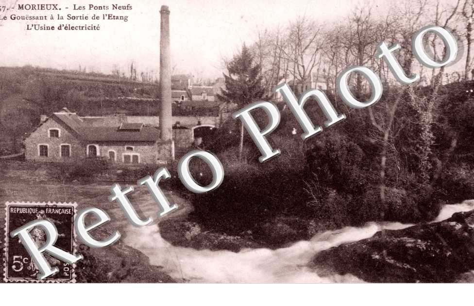 Les Ponts NeufsLeGouessant a la sortie de l&#039;etang l&#039;usine d&#039;electricite