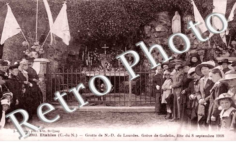 Grotte de Notre Dame de Lourdes, Greve de Godelin, Fete du 8 septembre 1918
