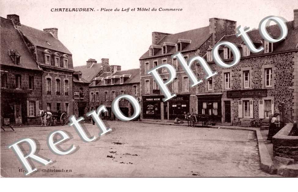 place du Leff et hotel du Commerce