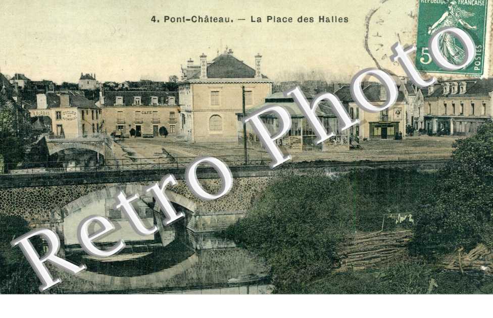 la place des halles -carte couleur toilee