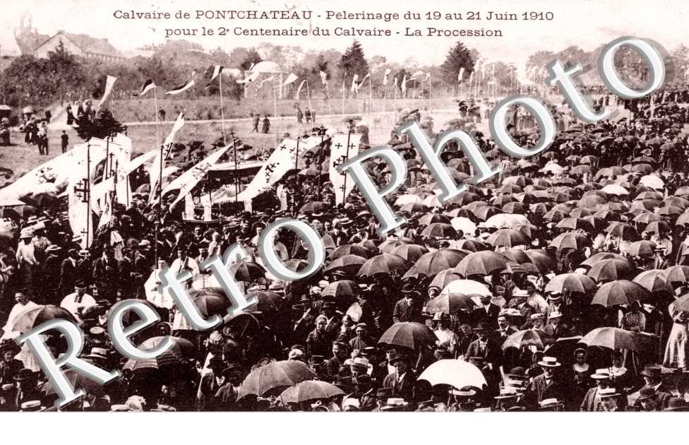 Calvaire, Pelerinage juin 1910, la procession