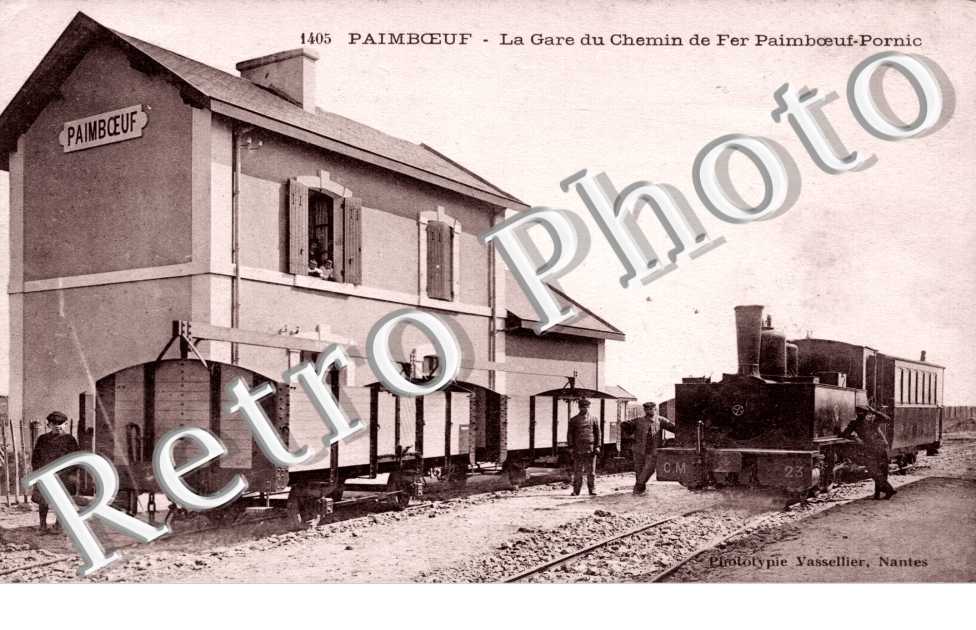 la gare du chemin de fer Paimboeuf Pornic