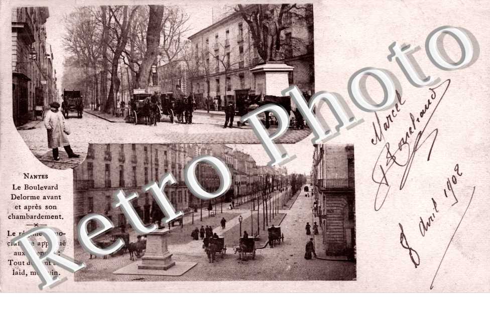 Le Boulevard Delorme avant et apres bombardement