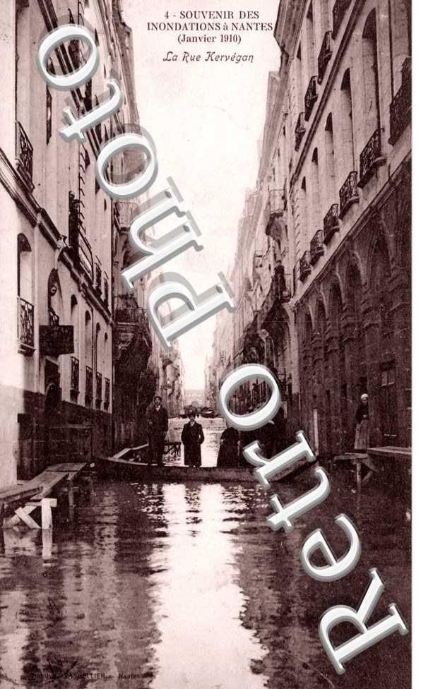 inondations janvier 1910  La rue Kervegan