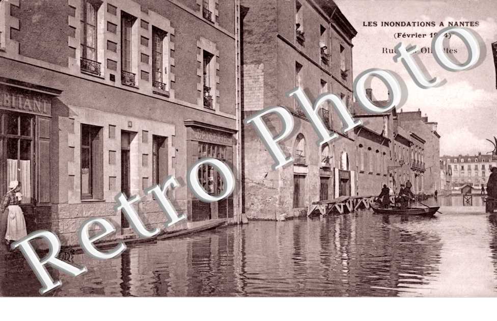 les inondations fevrier 1904  Rue des Olivettes