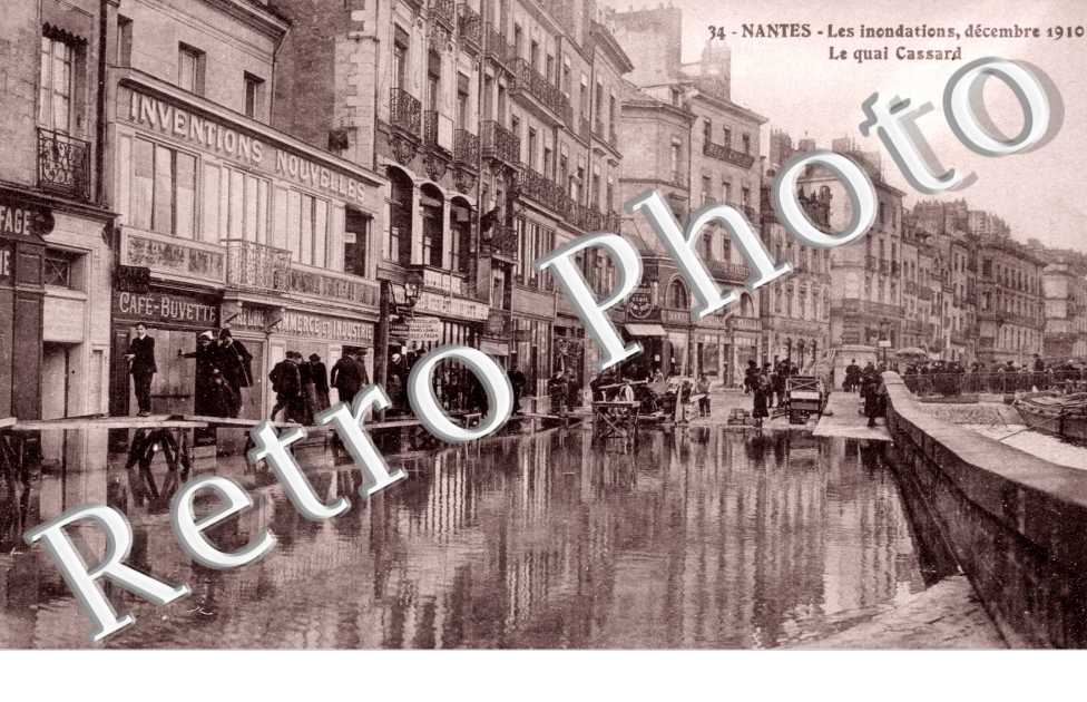 les inondations decembre 1910 Le quai Cassard