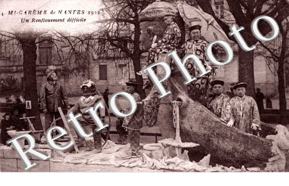 Mi Careme de Nantes 1922  Un renflouement difficile   Scaphandrier