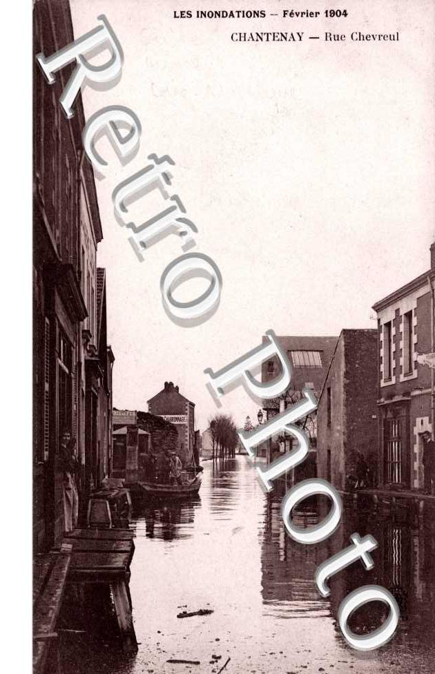 CHANTENAY Les inondations  Fevrier 1904  rue Chevreul