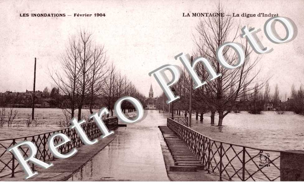 la digue d'Indret, les inondations fevrier 1904