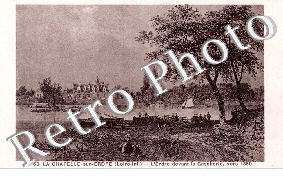 L&#039;Erdre devant la Gascherie 1850