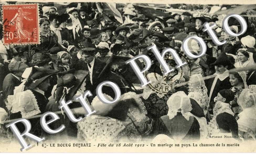 le Bourg de Batz fete du 18 aout 1912 Un mariage