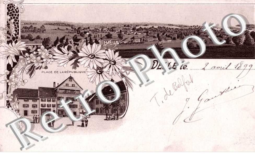 vue generale Place de la republique - 1899