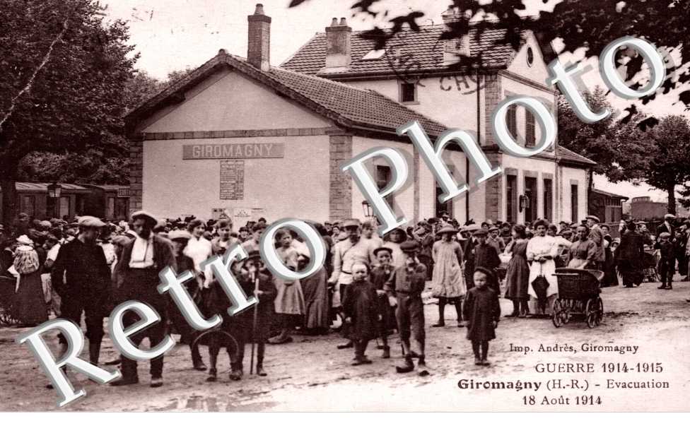 Guerre 1914-1915 - evacuation 18 aout 1914