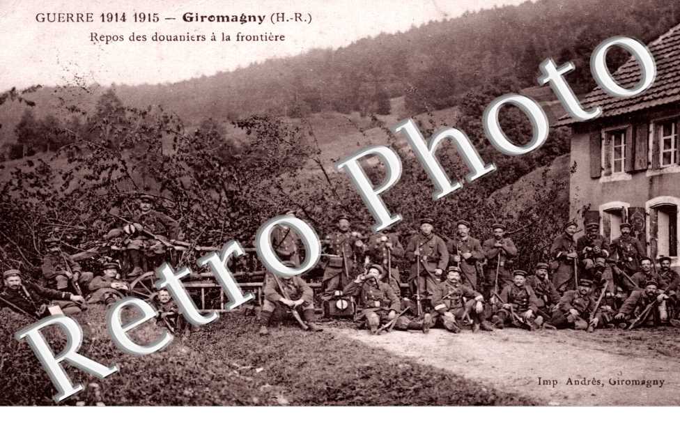 Guerre 1914 1915 - Repos des douaniers a la frontiere