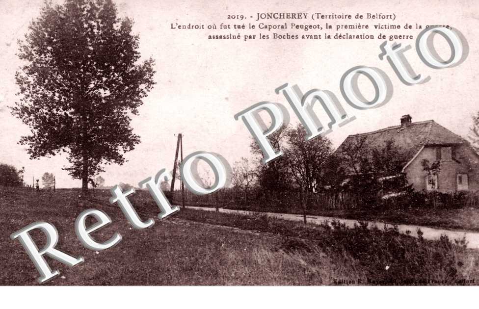 endroit ou fut tue le caporal Peugeot   le 2 aout 1914
