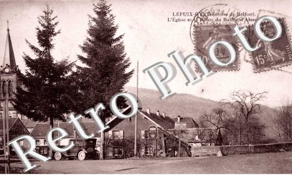 l&#039;eglise et la route du Ballon d&#039;Alsace