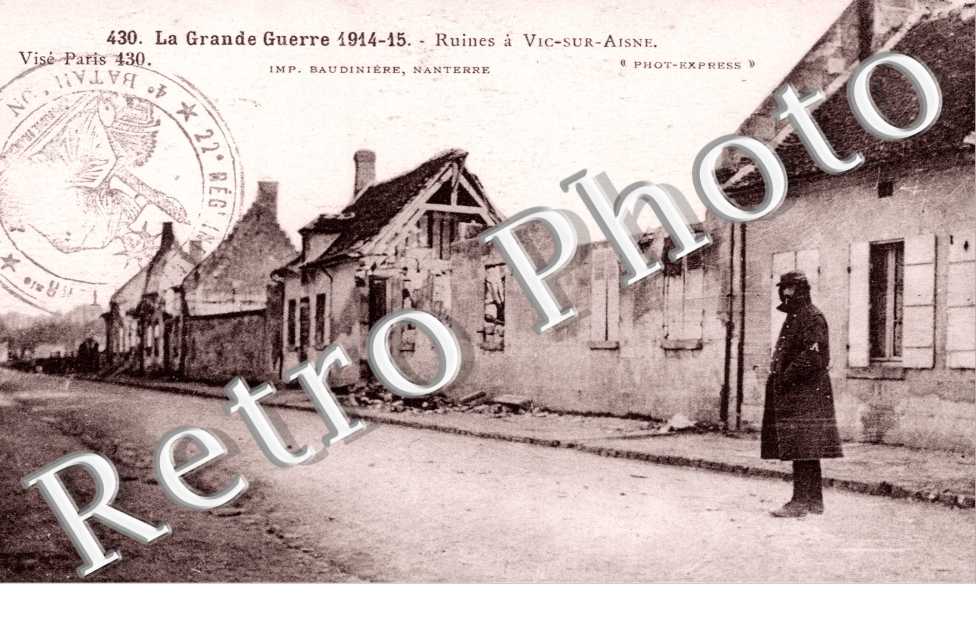 Une rue en ruines en 1915