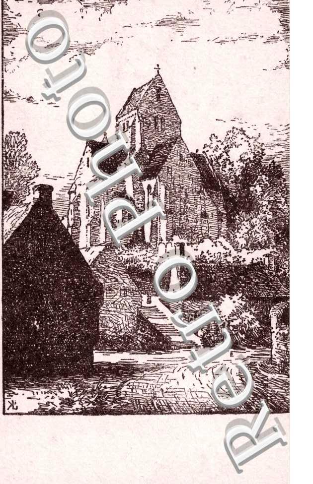 (carte style dessin de l&#039;eglise)